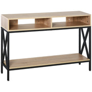 Consolle con 2 Ante e Ripiano per Ingresso ¨C Zephmum ¨C 120x23.5x75cm Robe e Nero