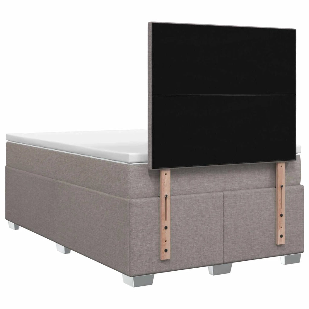 Letto box spring con materasso Tortora 120 x 190 cm Tessuto 3454828
