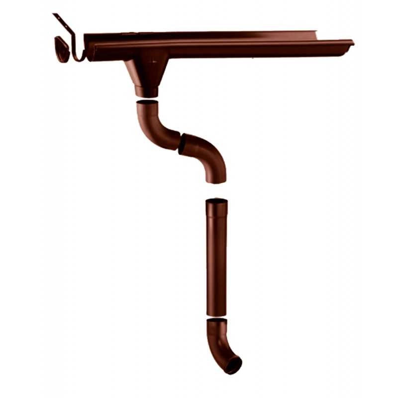 Kit grondaia in metallo per casette da giardino con falde 500-580 cm completo di accessori - Esterni da Vivere