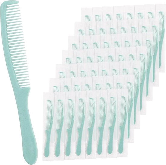 Kammen smaragdgroen - bulk individueel verpakte wegwerpkammen - ideale oplossing voor hotels, schuilplaatsen, verpleeghuizen, goede doelen (PACK-200)