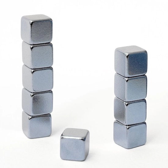 Cubi magnetici 10, 5 x 5 x 5 mm, neodimio N38, molto forti, antracite