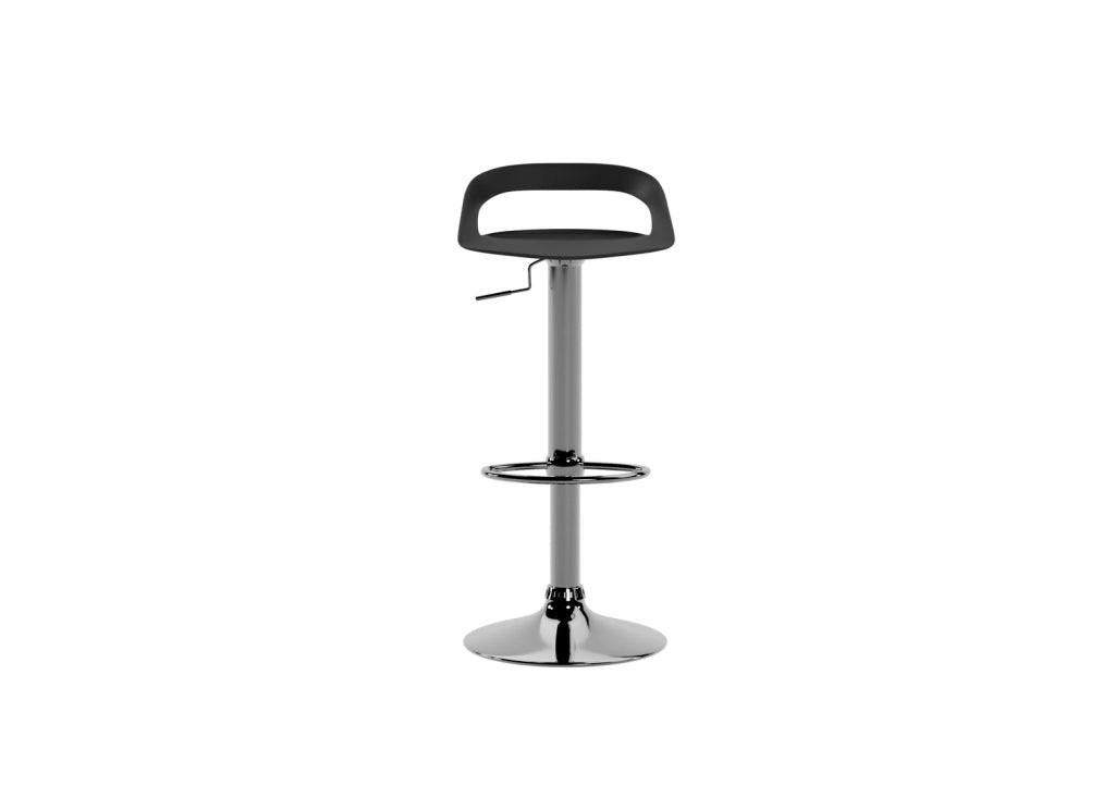 Glen - Sgabello in polipropilene nero - Set da 2 pz