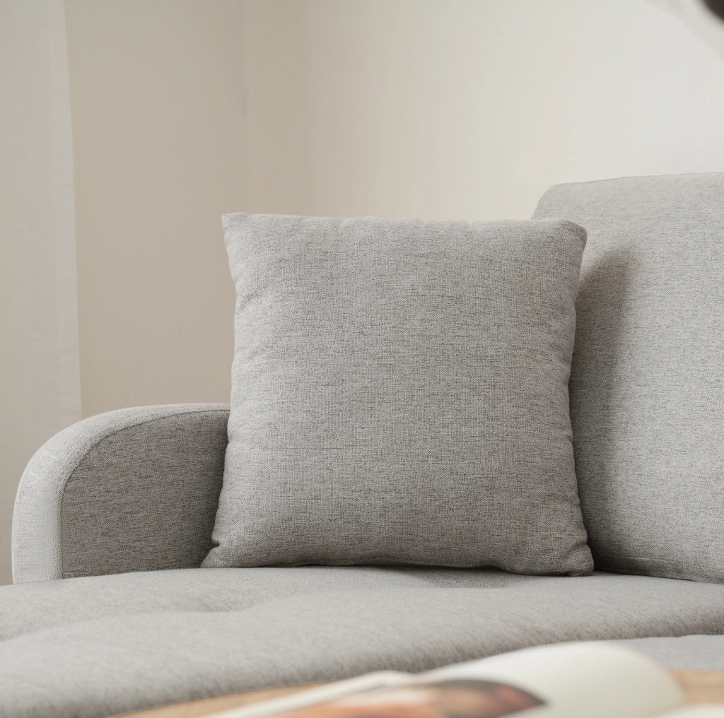Divano angolare 166x118x77 cm con chaise longue modulare 3 posti grigio