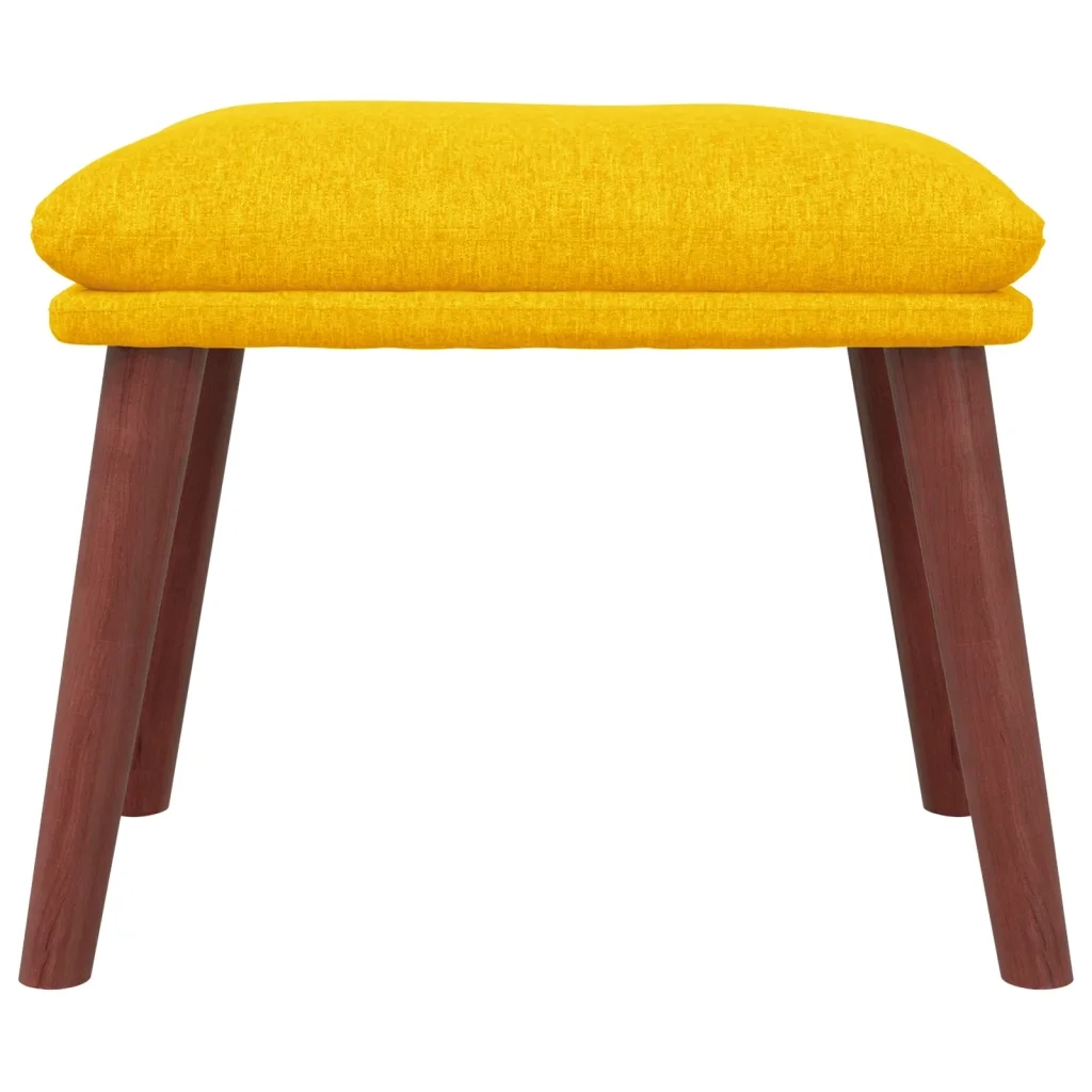 vidaXL Poggiapiedi Giallo Senape 45x29,5x35 cm in Tessuto