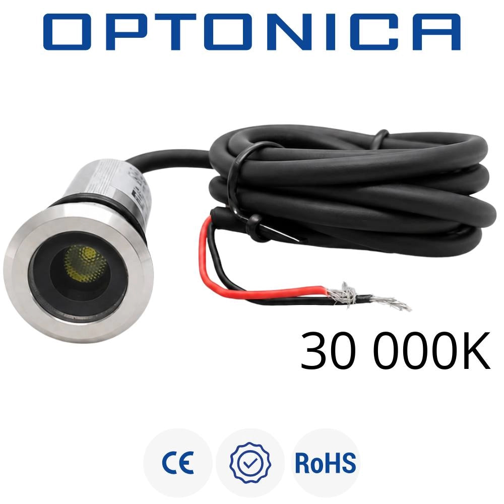 Faretto led incasso pavimento in acciaio inox silver *** temperatura colore lampada 30000k blue intenso, confezione 1
