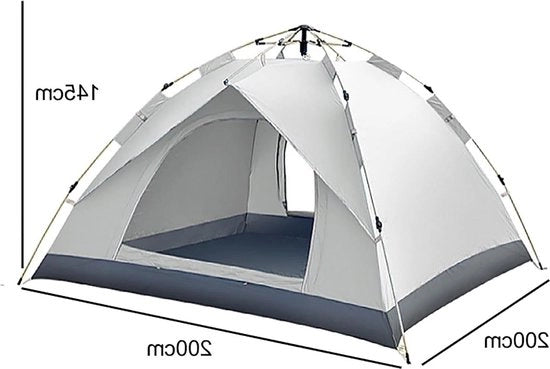 Tenda Acquatica per Campeggio per 3-4 Persone - Tenda Automatica con 2 Porte - Tenda Pop-up Rapida per Spiaggia e Festival