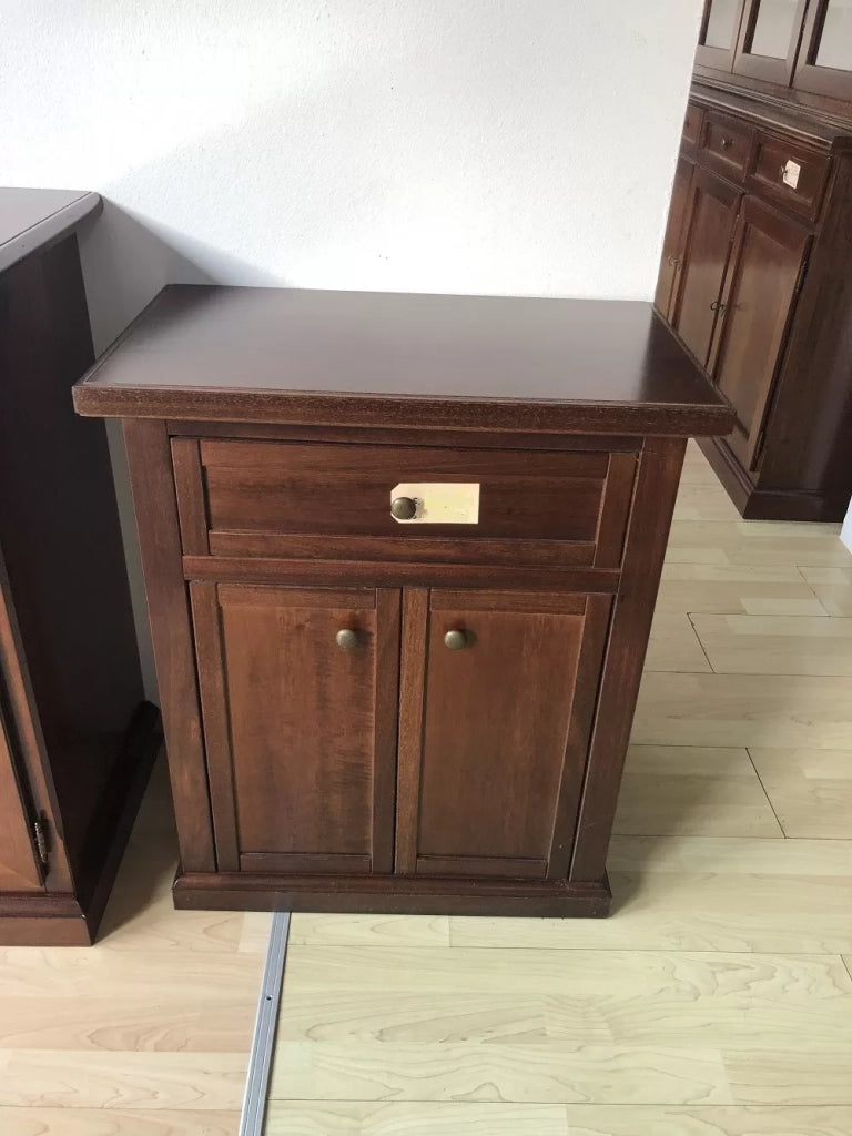Porta telefono arte povera 2 porte legno tinta noce 60x36x73 (372) - Mobili 2G