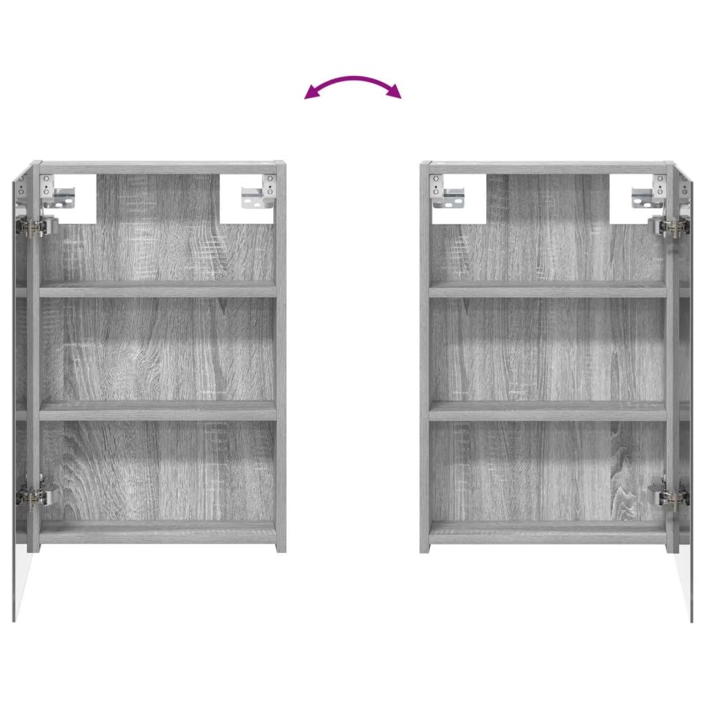 Mobiletto per specchio da bagno con lo scaffale Grigio Sonoma