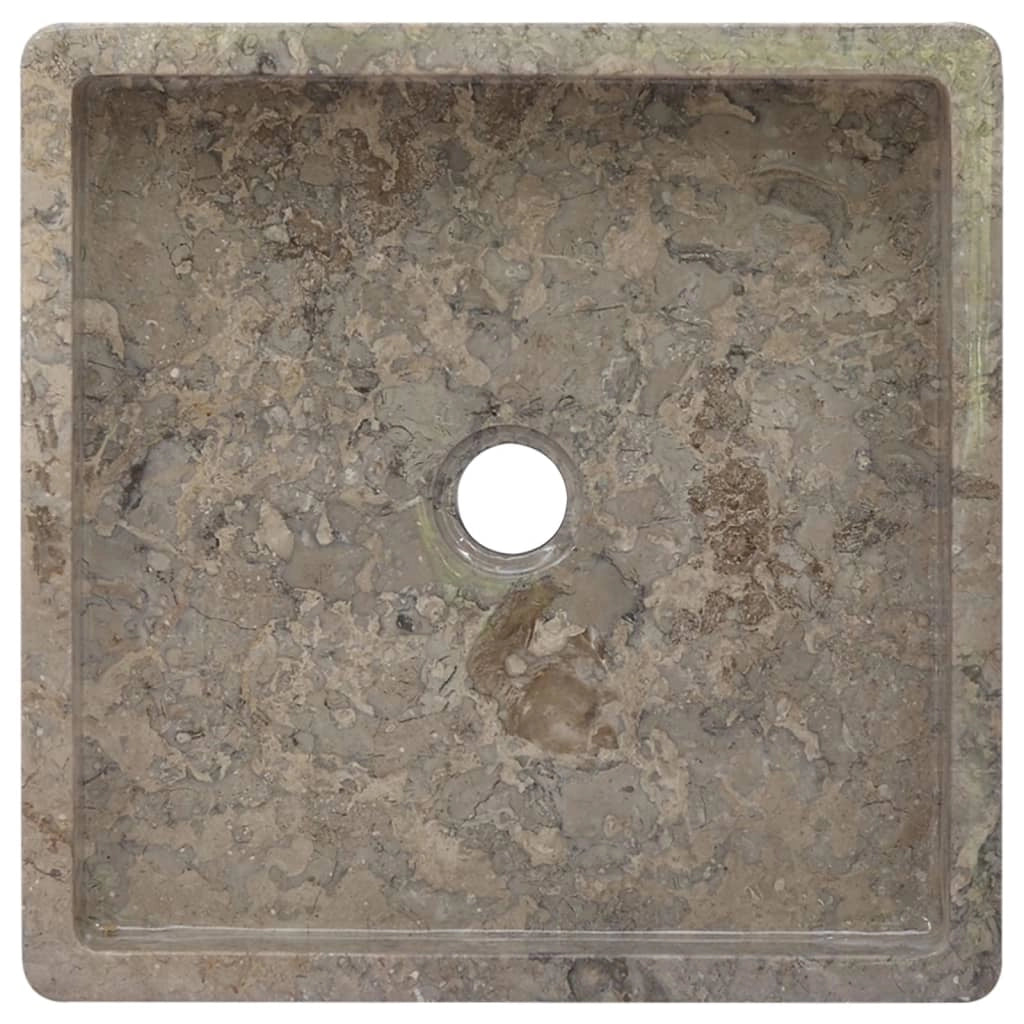 Lavandino da bagno lavabo da appoggio lavabo da WC lavabo da bagno lavabo da interno 40 x 40 cm marmo grigio 02_0002814