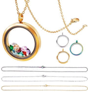 Collana con Medaglione Set a 3 pezzi - Acciaio Inossidabile - Pendente Unico che Fluttua - Adatto per Foto - Lunghezza 45 cm - Medaglione

Dettagli tecnici: 
- Material: Acciaio Inossidabile
- Lunghezza: 45 cm