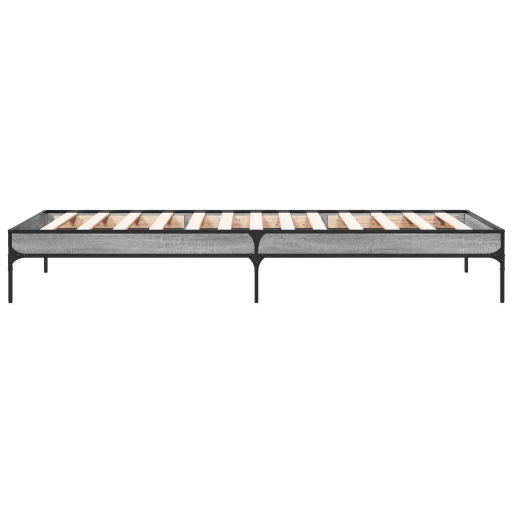 Giroletto-Struttura Letto Grigio Sonoma 75x190cm in Legno Multistrato e Metallo 575514