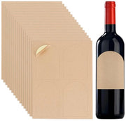 Etichette per bottiglie di vino 80 pezzi - scrivibili - impermeabili - etichette di cartone - 10,8 x 7,5 cm - ideali per matrimoni e uso domestico