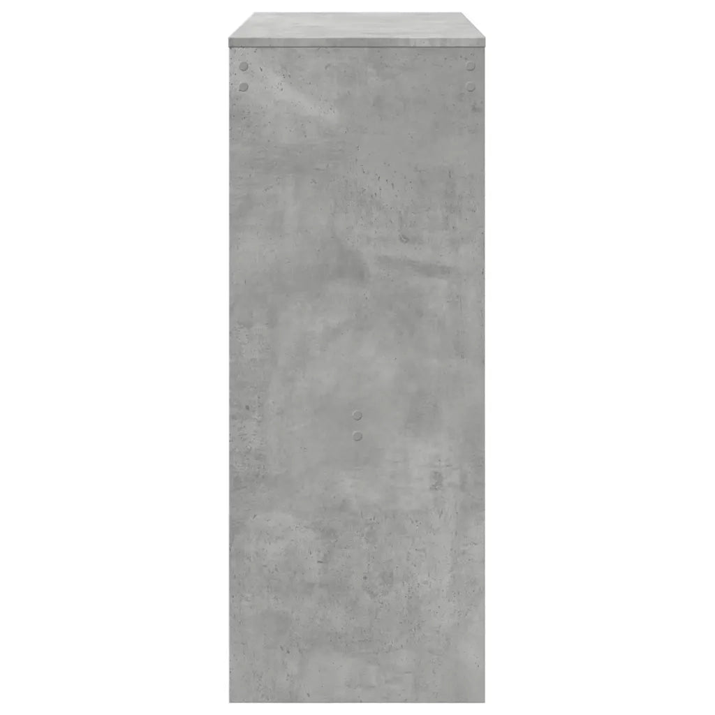 vidaXL Tavolo Bar con Rastrelliera Grigio 90x40x103,5 cm Multistrato