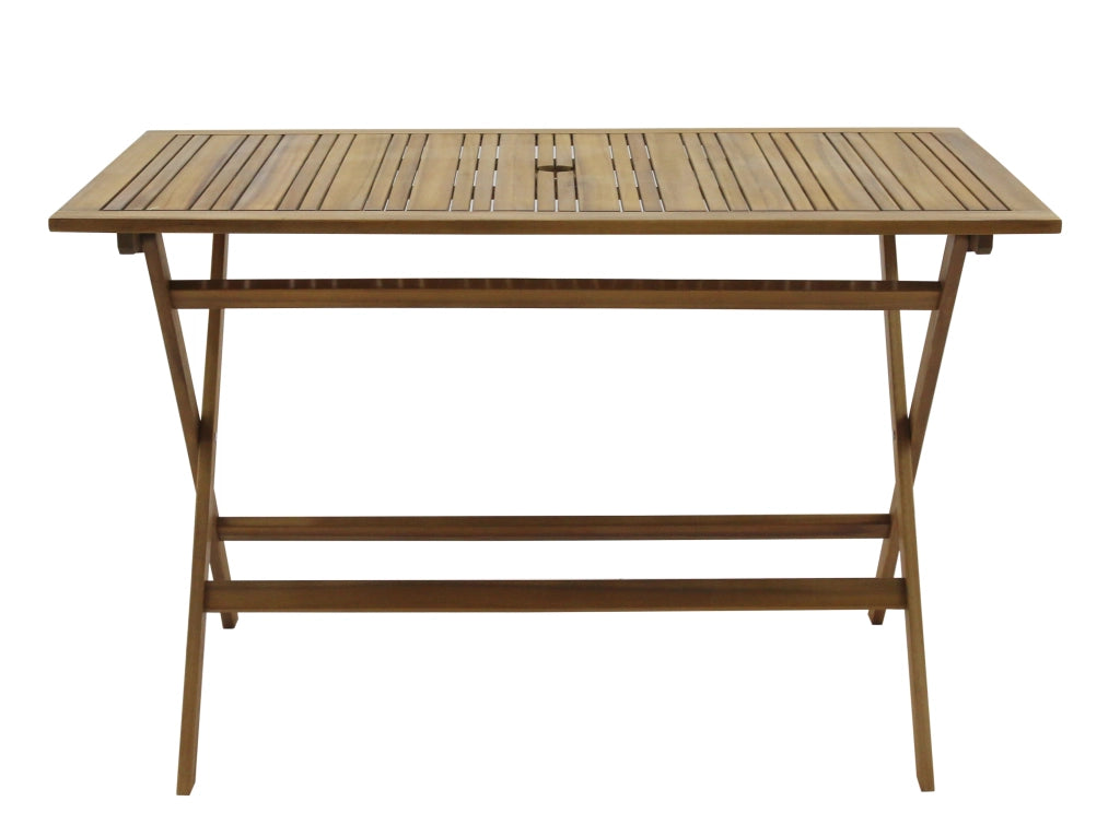 Tavolo Pieghevole da Giardino 120x70x75 cm in Legno Naturale