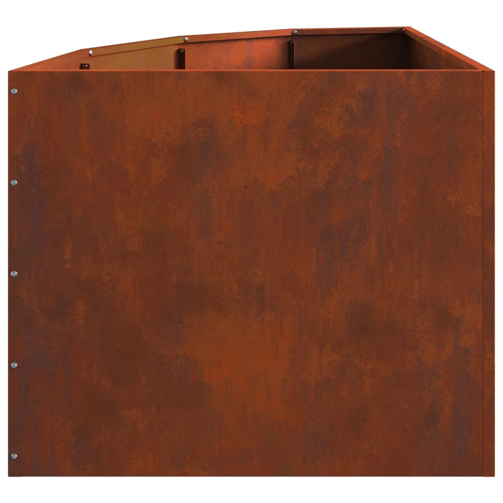Vaso d'angolo Ruggine 60 x 60 x 50 cm acciaio corten 883667