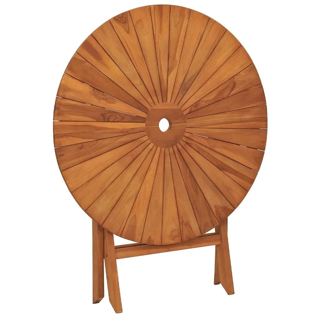 Tavolo da Giardino | Tavolino da esterno Pieghevole ? 85x75 cm Legno Massello di Teak