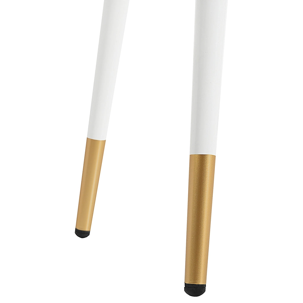 Toeletta con 2 cassetti e gambe in metallo; per camera da letto; 100×40×76 cm; bianco