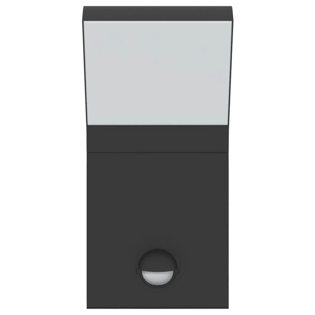 Applique LED da esterno con sensore di movimento 10 x 15 x 22 cm design moderno in alluminio nero 02_0056585
