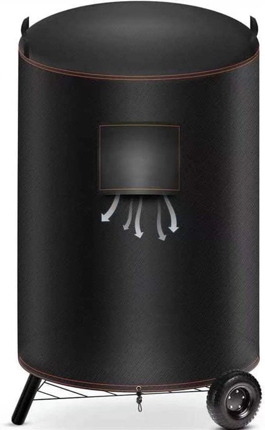 Coprioggetto per Griglia a Legna Kettle, Copertura Robusta in Tessuto 600D Oxford, Resistente alle Intemperie con Finestra di Ventilazione, Protezione per Griglia a Legna Kettle, Copertura Impermeabile per Griglia Ronde, 65x85cm