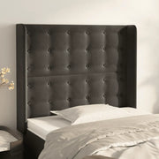 Testiera ad Orecchio GrigioScuro 103x16x118/128cm in Velluto 3120057