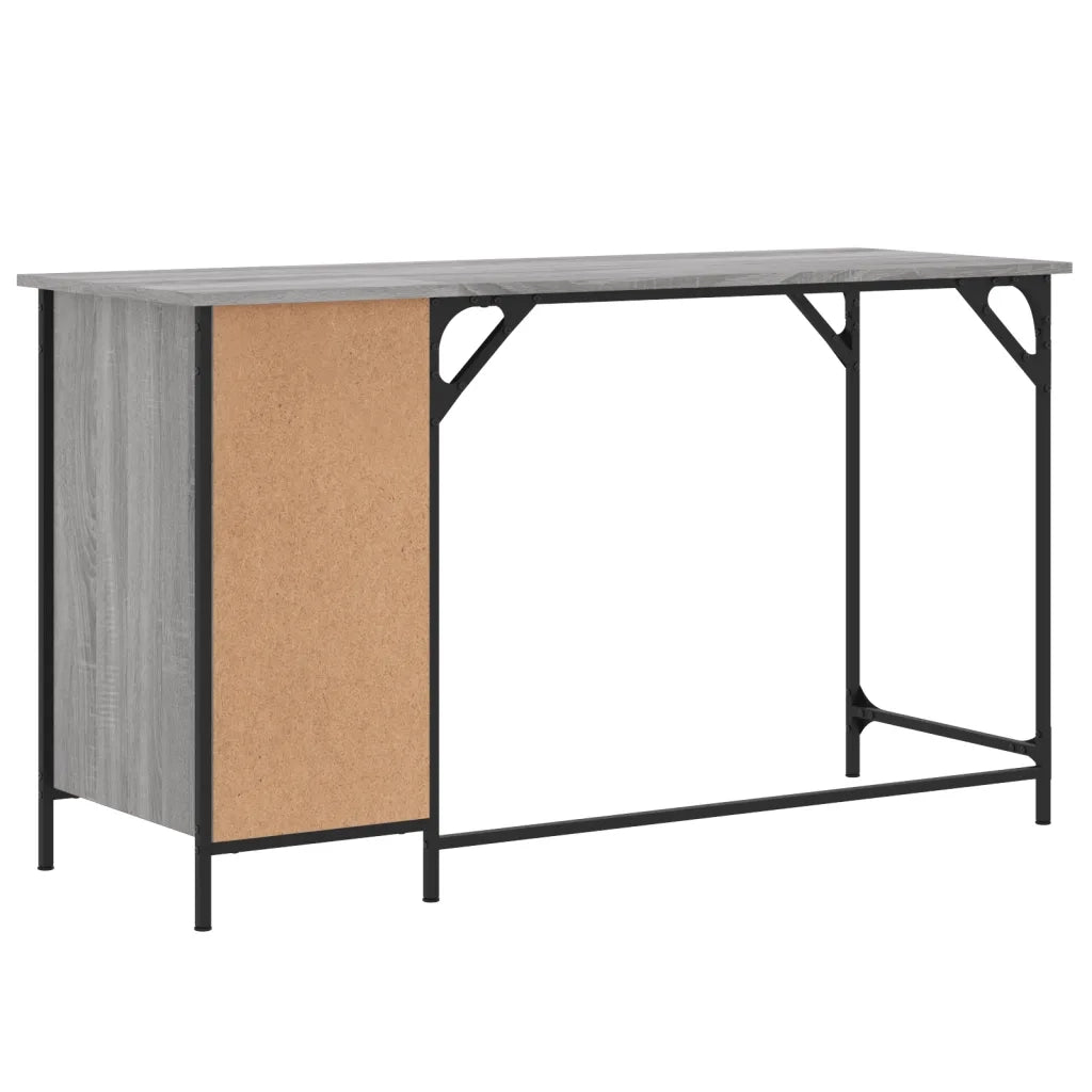 Scrivania | Tavolo da Ufficio Computer Grigio Sonoma 131x48x75 cm Legno Multistrato
