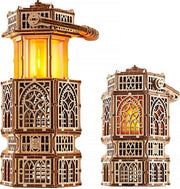 Lanterna 3D in legno da assemblare - Kit di costruzione per adulti e bambini con illuminazione LED