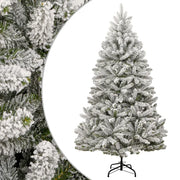 Albero Natale Artificiale Incernierato con Neve Fioccata 300 cm