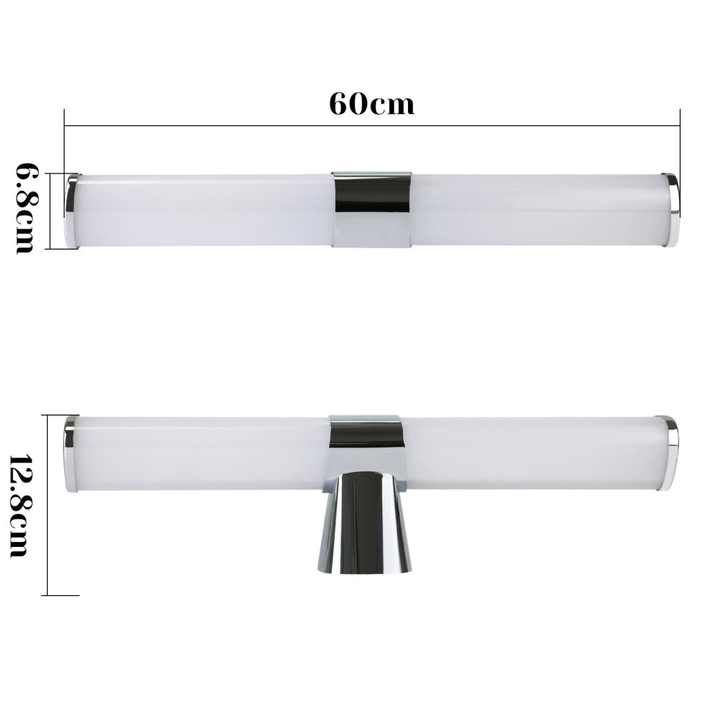 ZMH Lampada da specchio per bagno Moderna 60cm cromata per camera da letto IP44