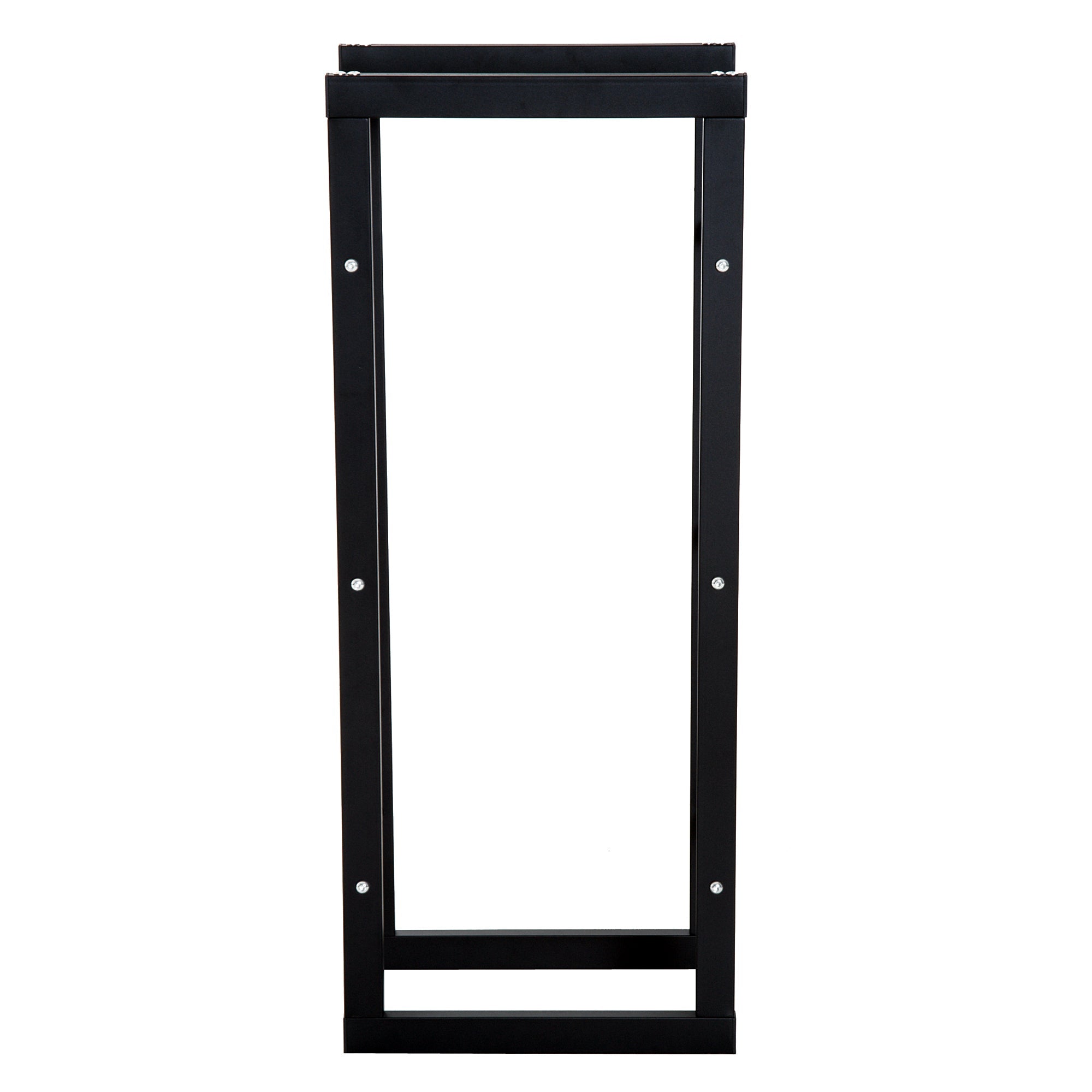 Portalegna Legnaia in Ferro 40x25x100 cm da Interno Max 100Kg  Nero