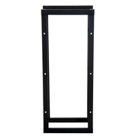 Portalegna Legnaia in Ferro 40x25x100 cm da Interno Max 100Kg  Nero