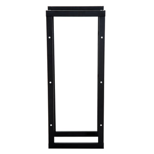 Portalegna Legnaia in Ferro 40x25x100 cm da Interno Max 100Kg  Nero