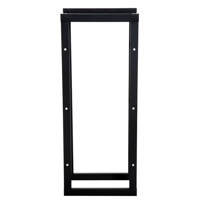 Portalegna Legnaia in Ferro 40x25x100 cm da Interno Max 100Kg  Nero