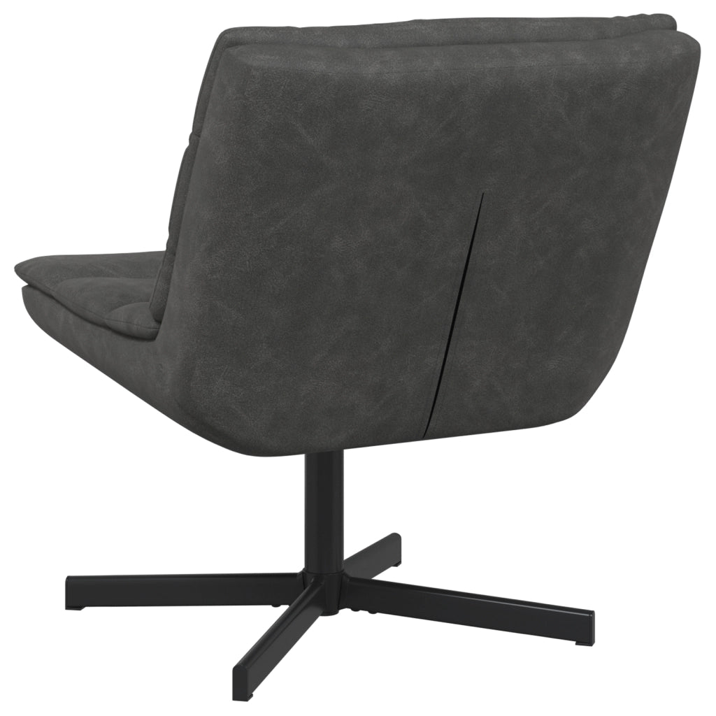 Sedia Girevole Nero Jet Poliestere, Metallo Standard Girevole