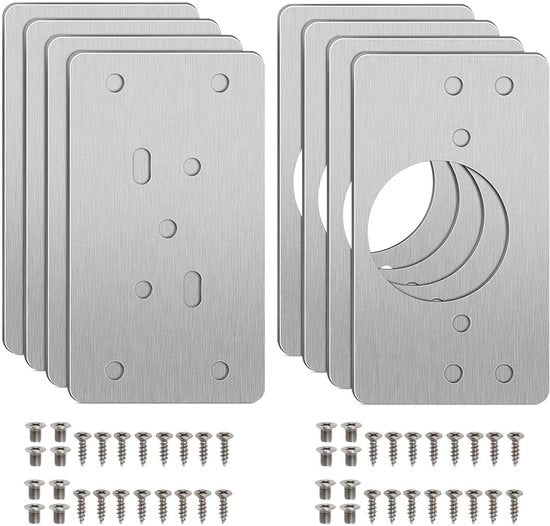 Pannelli di riparazione per scomparti nascosti 8 pezzi - Acciaio inossidabile - 35 mm - Pannelli di riparazione per scomparti nascosti - Adatto per armadi - Ampia applicazione - Pannelli di riparazione per scomparti nascosti