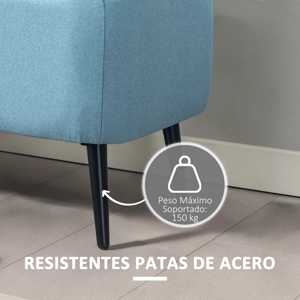 Cassettiera con Coperchio Ribaltabile ¨C Zephmum ¨C 101x38.5x44.5 cm Blu Chiaro