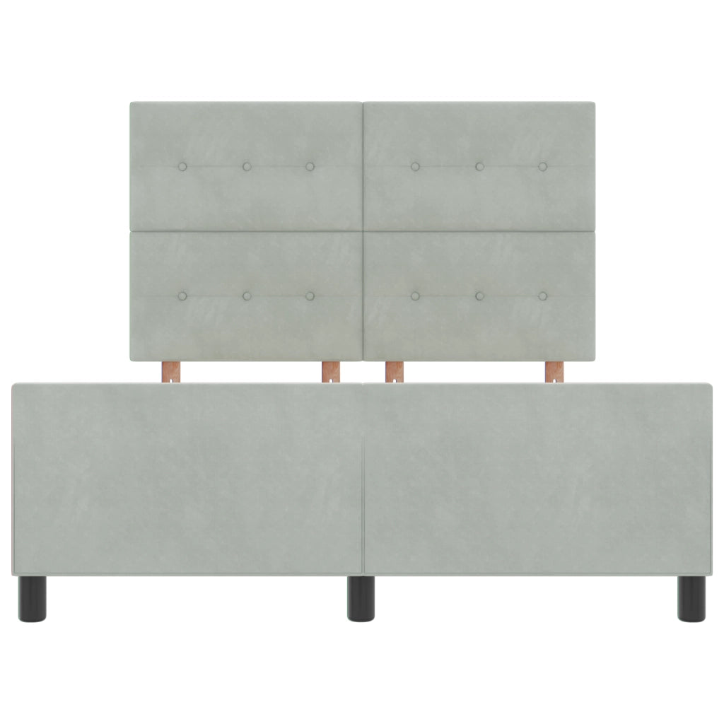 Struttura letto  Grigio chiaro 140x190 cm Velluto