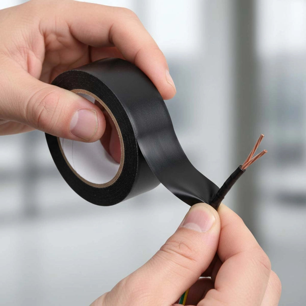 Set di 3 Nastri Adesivi Isolanti Elettrici 1,7cm x 6,4m Resistenti e Flessibili Nero Avizar