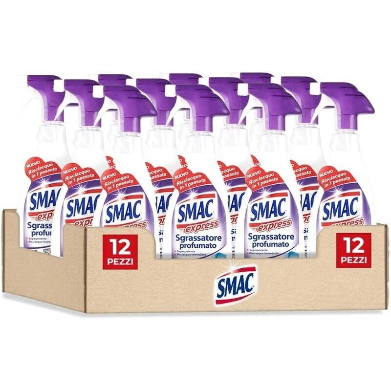 SMAC SET DI 12 SGRASSATORE PROFUMATO ALLA LAVANDA SPRAY 650 ML