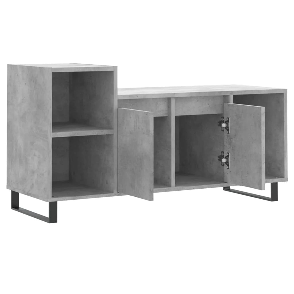 Mobile TV multimediale mensola TV credenza mobile TV sala da pranzo soggiorno camera da letto 100 x 35 x 55 cm legno ingegnerizzato grigio 02_0025513