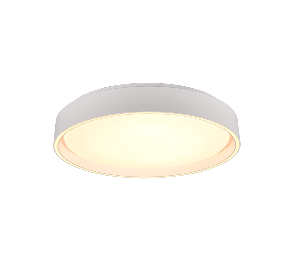 Plafoniera LED, plastica, bianco opaco, 40x7,5x40 cm, Felis
