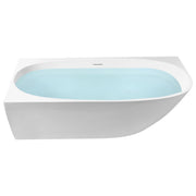 Vasca da bagno angolare destra 170 x 80 cm Finitura acrilica bianco lucido stile moderno