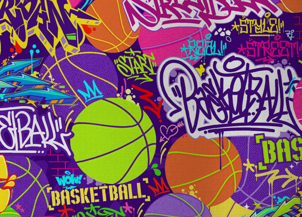 Copripiumino Sacco Piumone Freestyle Per Ragazzi 100% Cotone Digitale Basket - Singolo - Basket
