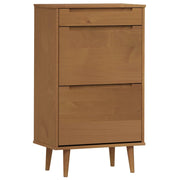 Scarpiera mobiletto portascarpe mobile per ingresso/corridoio/soggiorno 59,5 x 35 x 103 cm legno di pino marrone 02_0021898