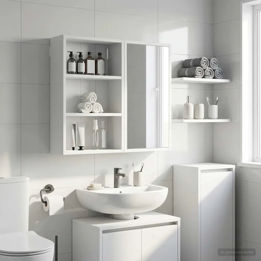 Armadio da bagno a muro Bianco 40 x 16 x 62,5 cm 889367