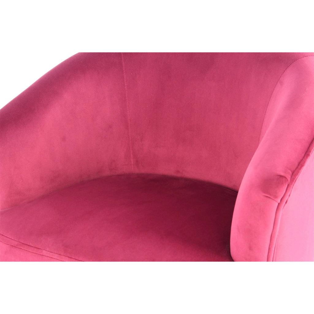 Poltroncina per bambini Alfred in velluto bordeaux con frange