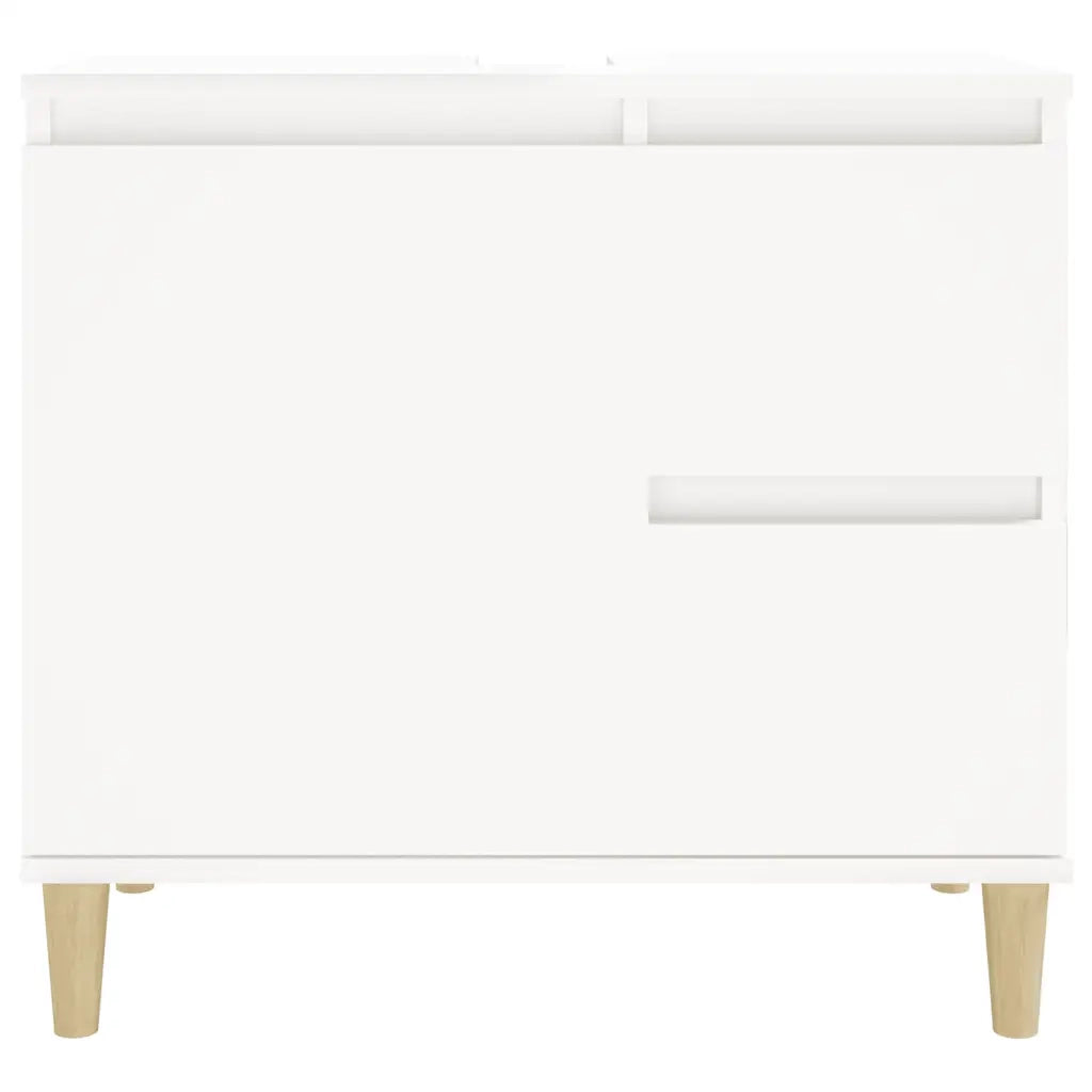 Armadietto da Bagno Bianco 65x33x60 cm in Legno Multistrato 819820