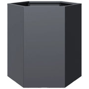 Fioriera | Cassetta per fiori | Vaso da Giardino Antracite Esagono 46x40x45 cm in Acciaio
