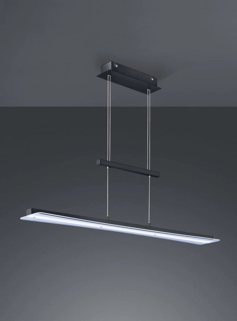 Lampada sospensione LED Smash nera dimmerabile 100 cm