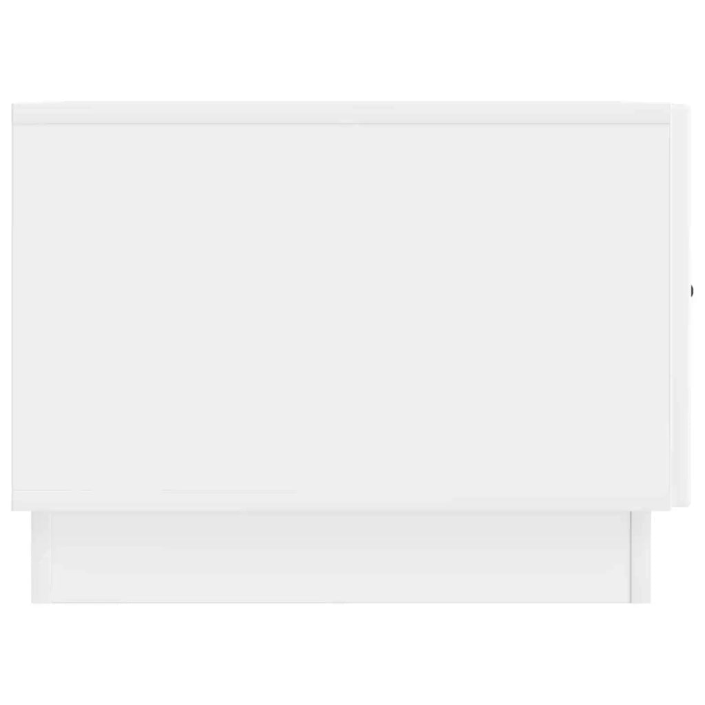 Tavolino da salotto con cassetto Bianco Lucido 49 x 50 x 37 cm
