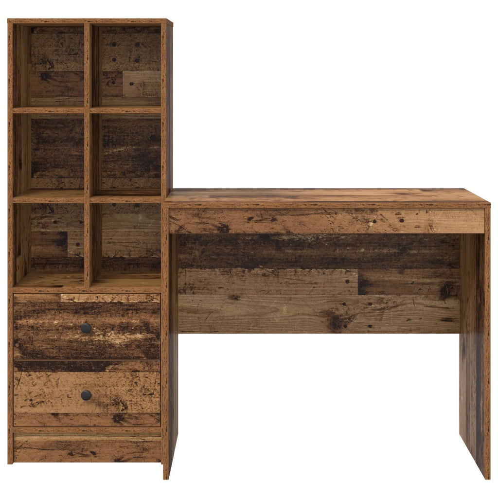 Scrivania con Storage Legno Antico Legno Ingegnerizzato